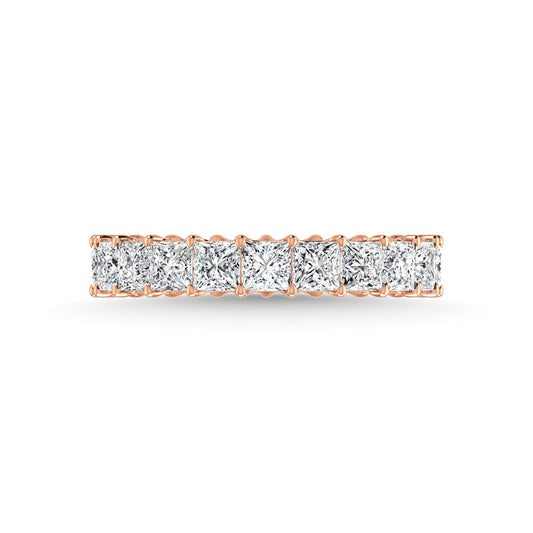 14K Rose Gold 2 3/8 CT Tw. Princess Shape Lab Grown Diamond Full Eternity Band