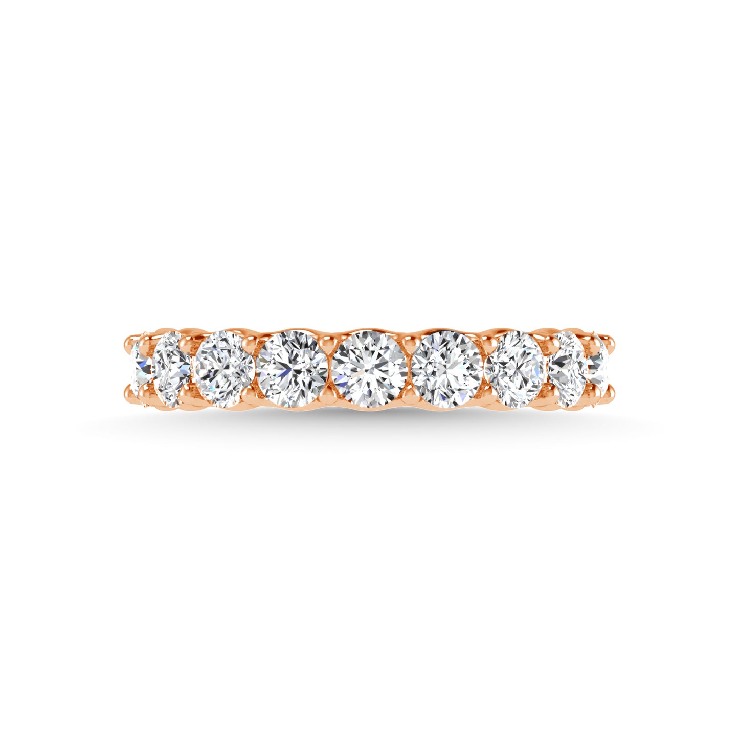 14K Rose Gold 1 3/4 CT Tw. Round Shape Lab Grown Diamond Full Eternity Band