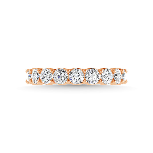 14K Rose Gold 2 1/10 CT Tw. Tw. Round Shape Lab Grown Diamond Full Eternity Band
