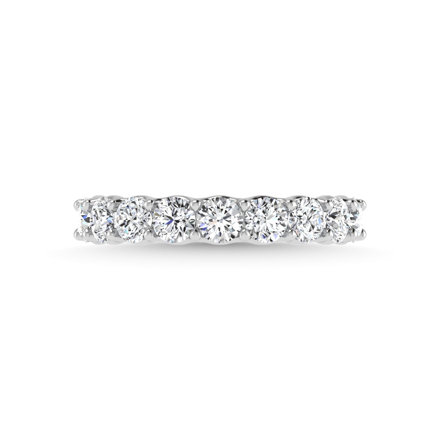 14K White Gold 5 1/4 CT Tw. Tw. Round Shape Lab Grown Diamond Full Eternity Band