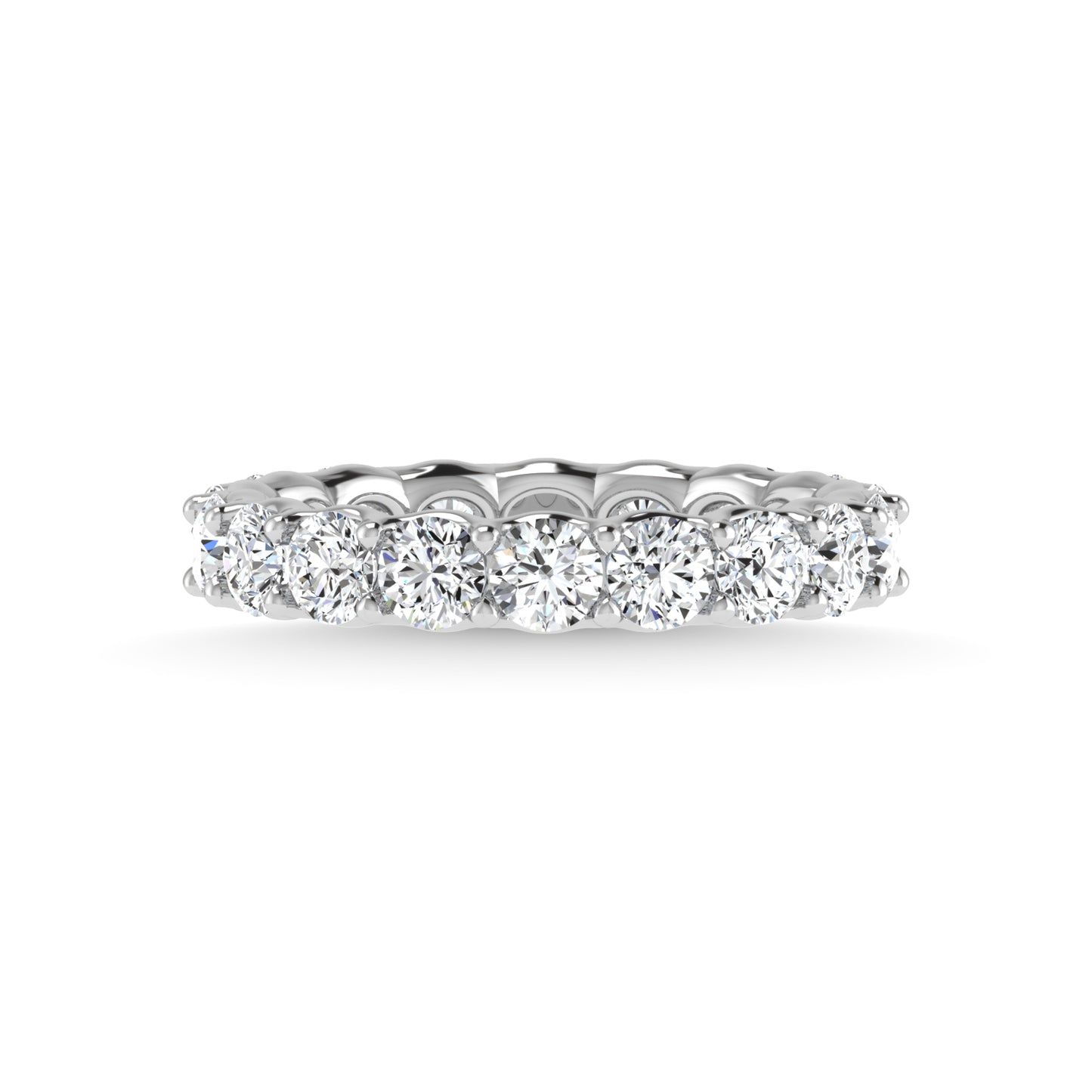 950 Platinum  2 7/8 CT Tw. Round Shape Lab Grown Diamond Full Eternity Band