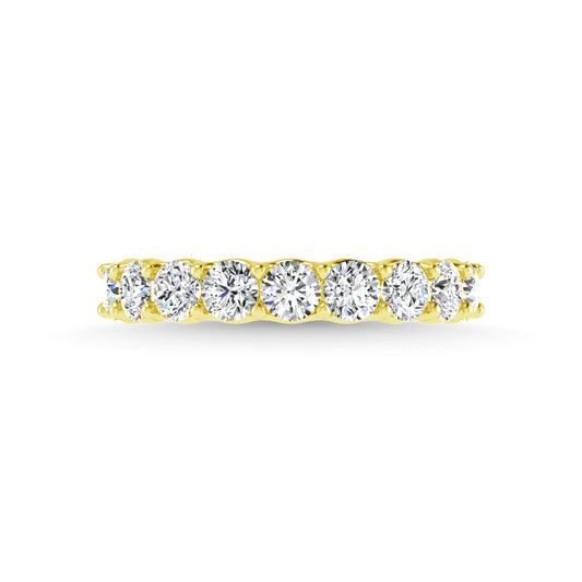 14K Yellow Gold 2 1/10 CT Tw. Round Shape Lab Grown Diamond Full Eternity Band
