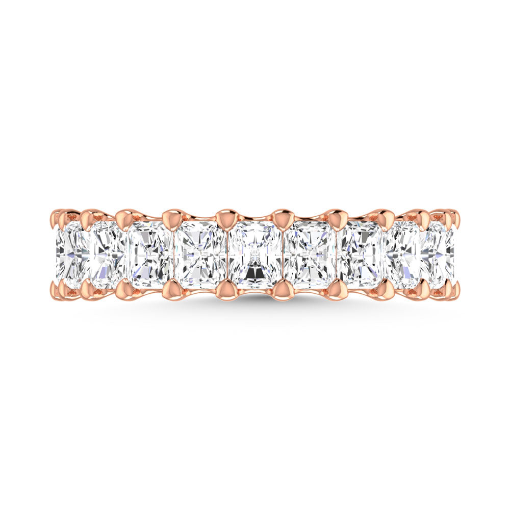 14K Rose Gold 3 3/8 CT Tw. Radiant Shape Lab Grown Diamond Full Eternity Band