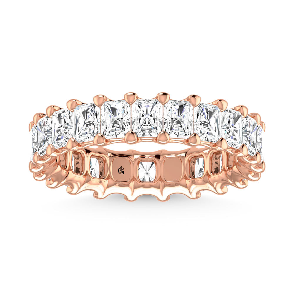 14K Rose Gold 2 5/8 CT Tw. Radiant Shape Lab Grown Diamond Full Eternity Band