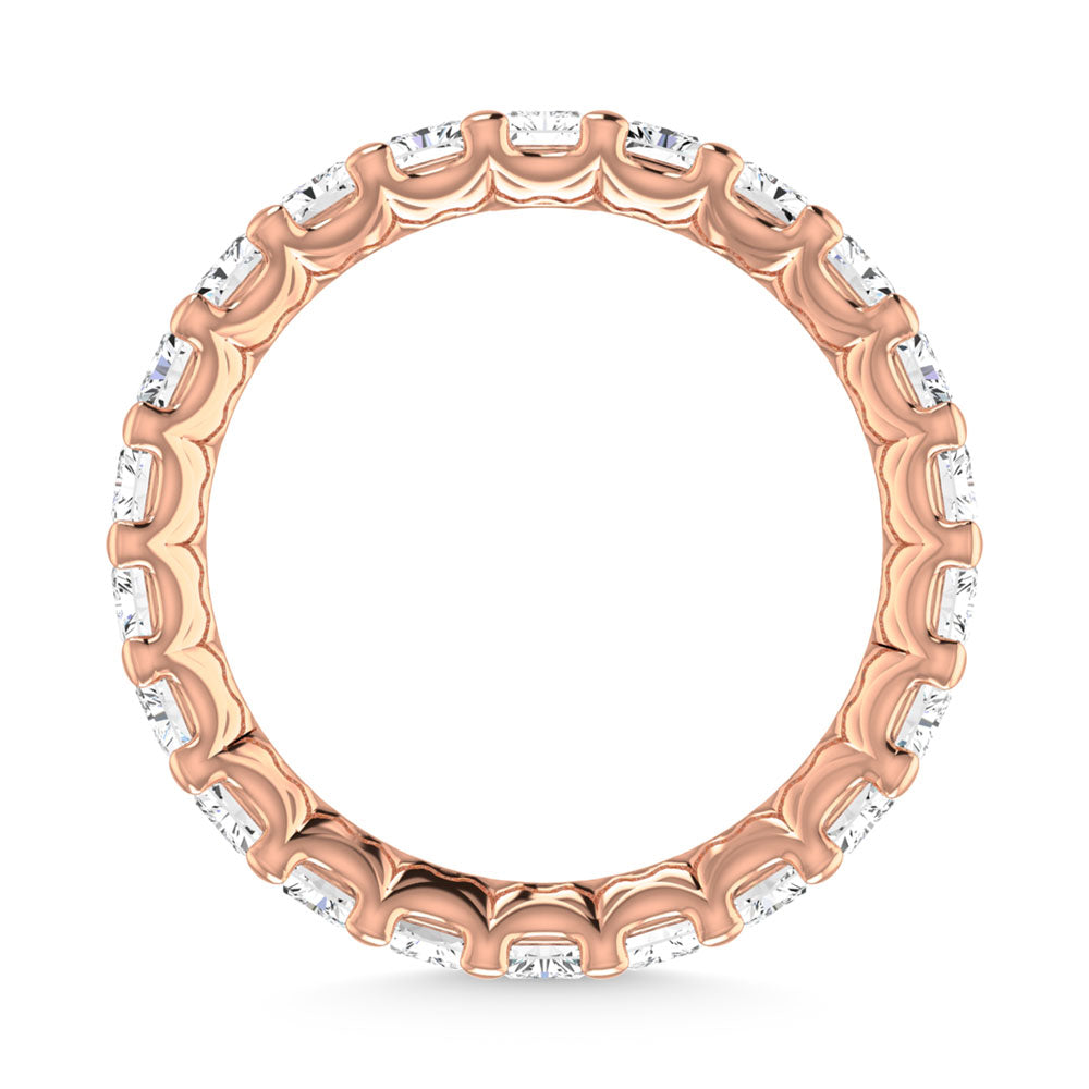 14K Rose Gold 8 1/2 CT Tw. Radiant Shape Lab Grown Diamond Full Eternity Band