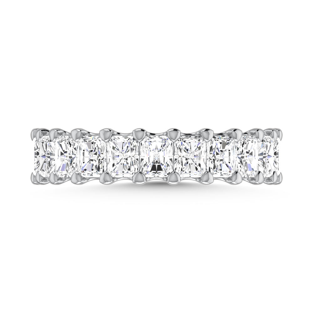 14K White Gold 8 1/2 CT Tw. Radiant Shape Lab Grown Diamond Full Eternity Band