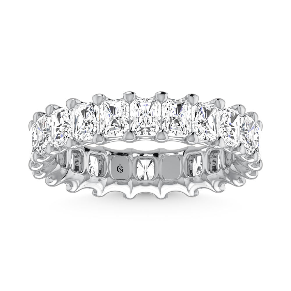 14K White Gold 4 1/5 CT Tw. Radiant Shape Lab Grown Diamond Full Eternity Band