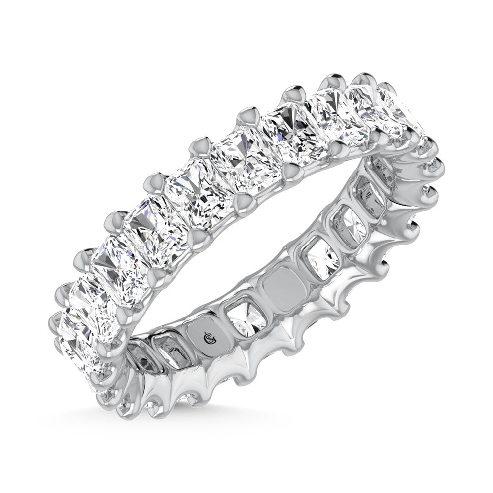 14K White Gold 4 1/5 CT Tw. Radiant Shape Lab Grown Diamond Full Eternity Band