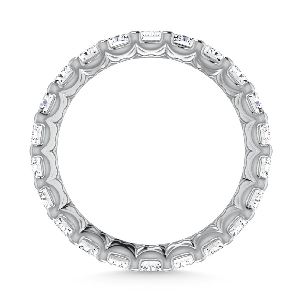14K White Gold 6 3/8 CT Tw. Radiant Shape Lab Grown Diamond Full Eternity Band