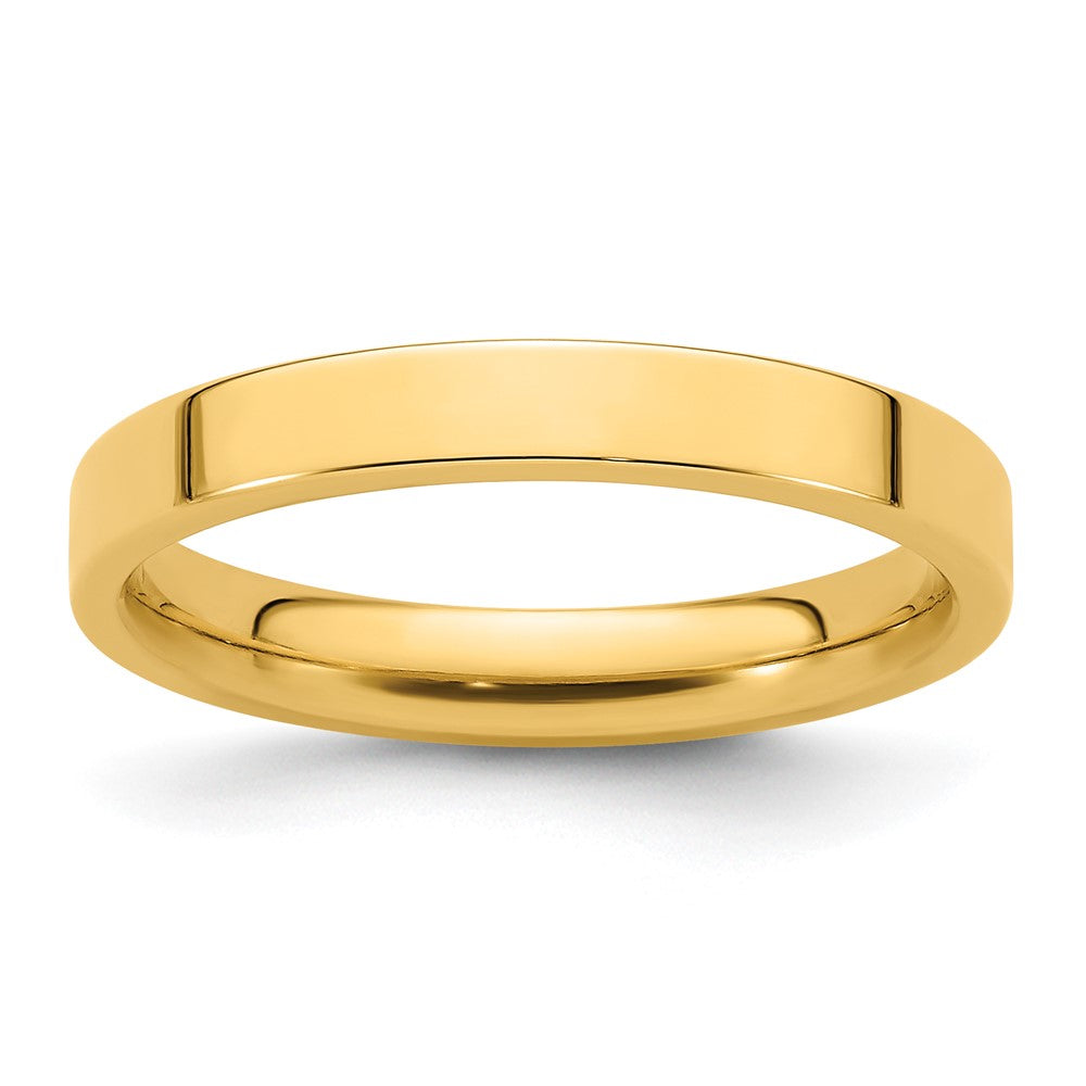 14KY 3mm Standard Flat Comfort Fit Band