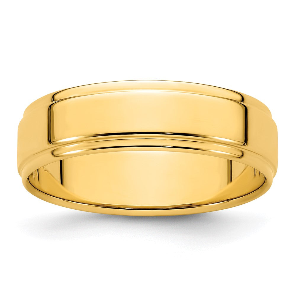 14KY 6mm Flat with Step Edge Band