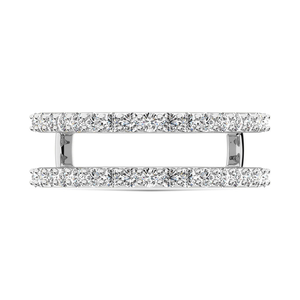 14K White Gold Diamond 3/4 Ct.Tw. Guard Ring