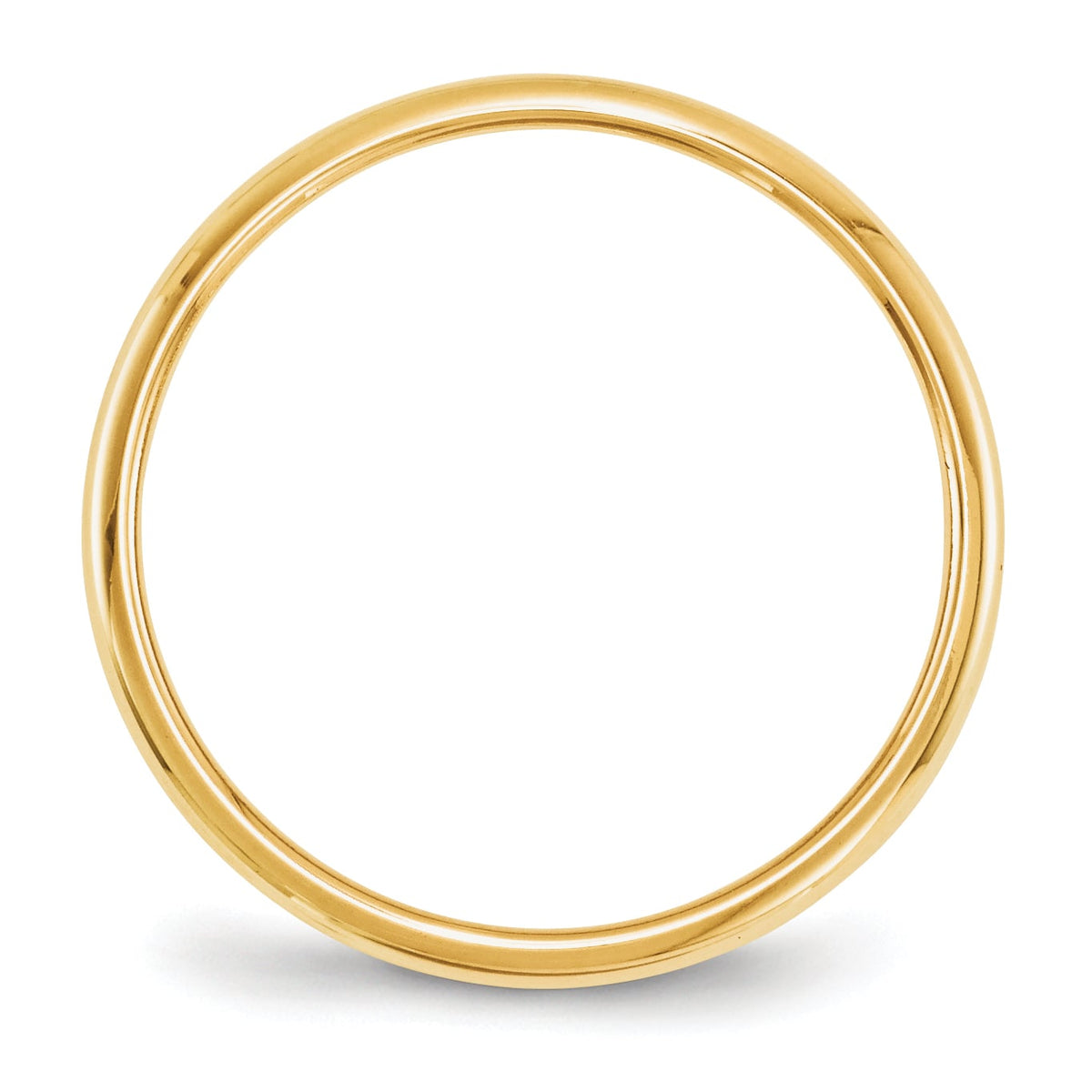 10KY 2mm Half Round Band Size 10.5