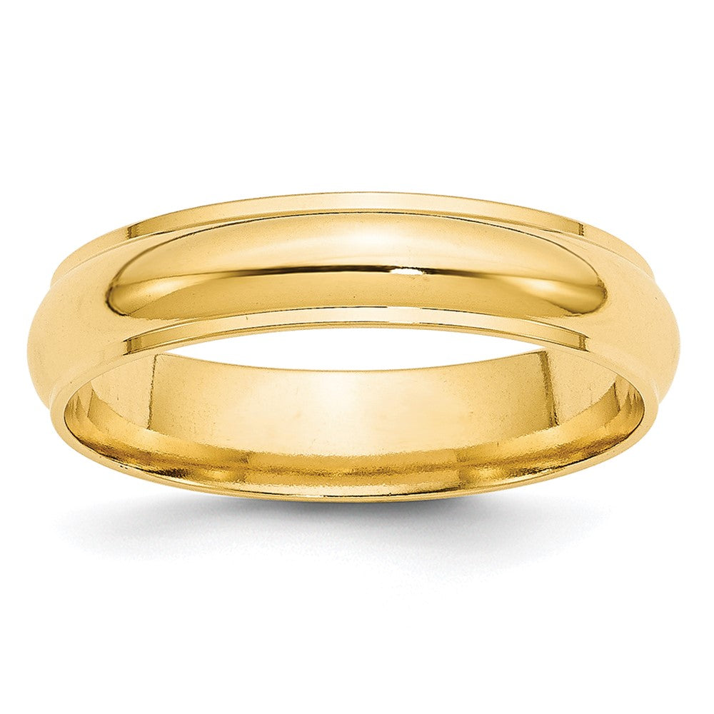 14KY 5mm Half Round with Edge Band