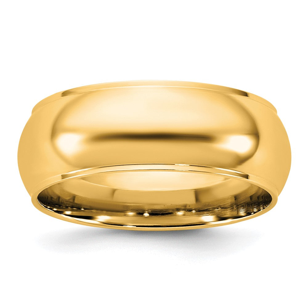 14KY 7mm Half Round with Edge Band