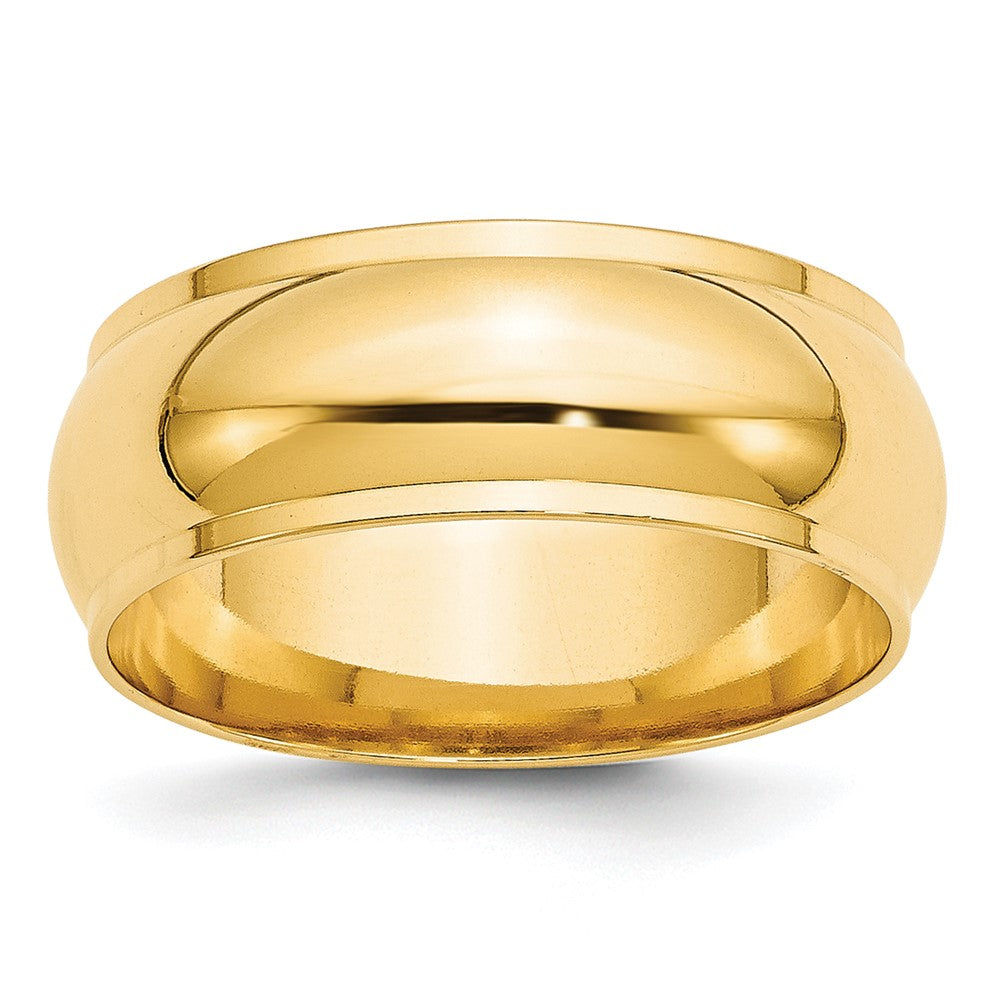 14KY 8mm Half Round with Edge Band