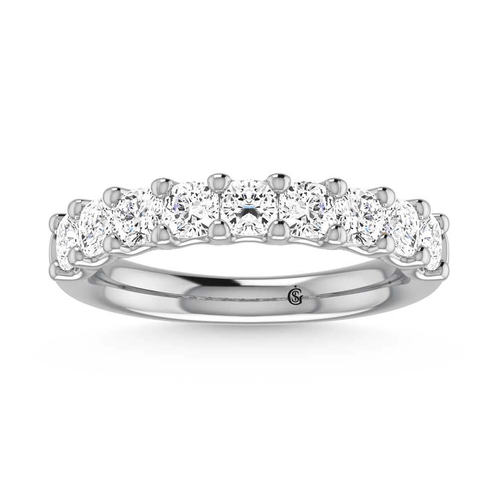 950 Platinum 1 5/8 Ct.Tw. Cushion Shape Lab Grown Diamond Wedding Band
