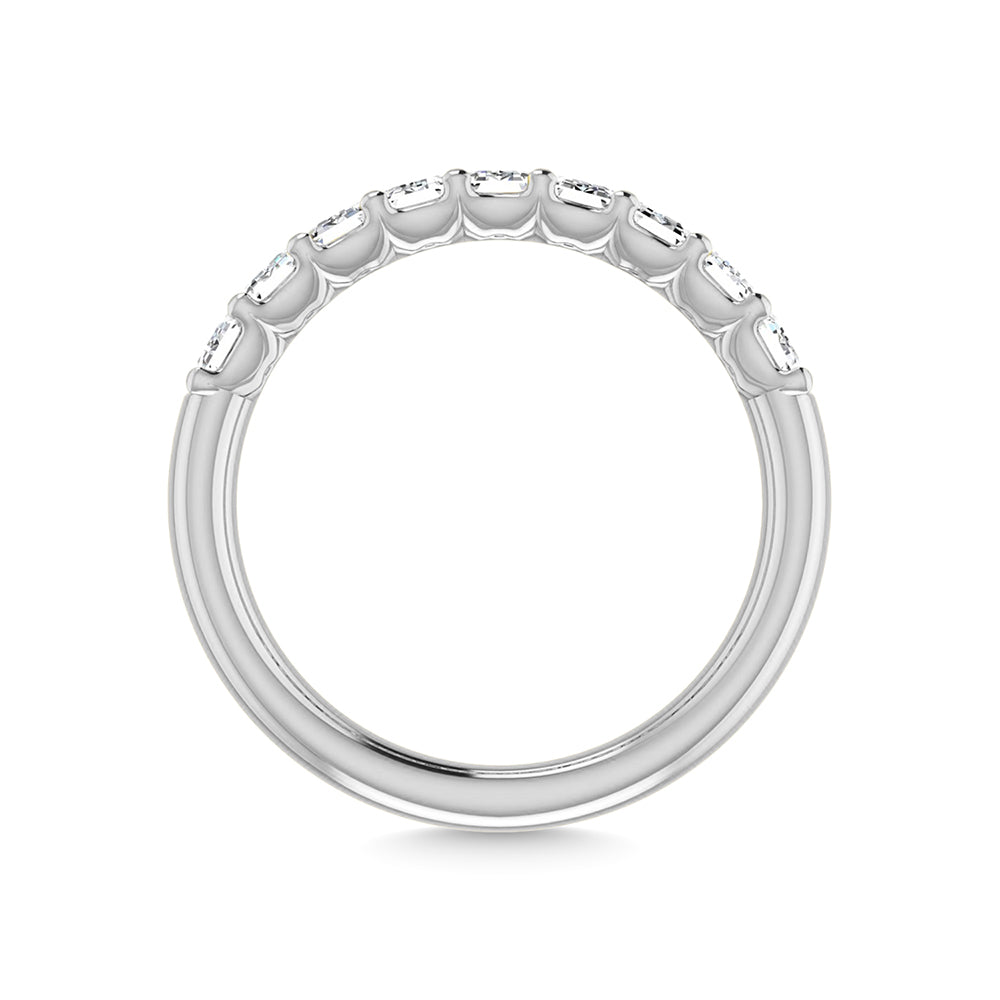 950 Platinum 1 3/4 Ct.Tw. Emerald Shape Lab Grown Diamond Half Way Eternity Band