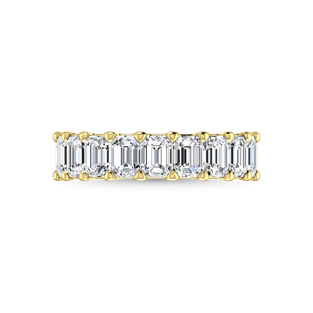 14K White Gold Lab Grown Diamond 2 7/8 Ct.Tw. Halfway Emerald Wedding Band