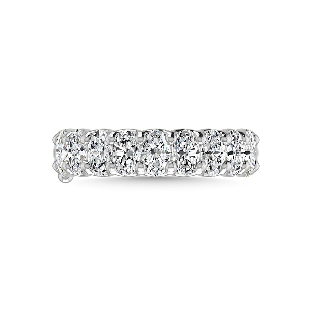 950 Platinum 1 3/4 Ct.Tw. Oval Shape Lab Grown Diamond Half Way Eternity Band