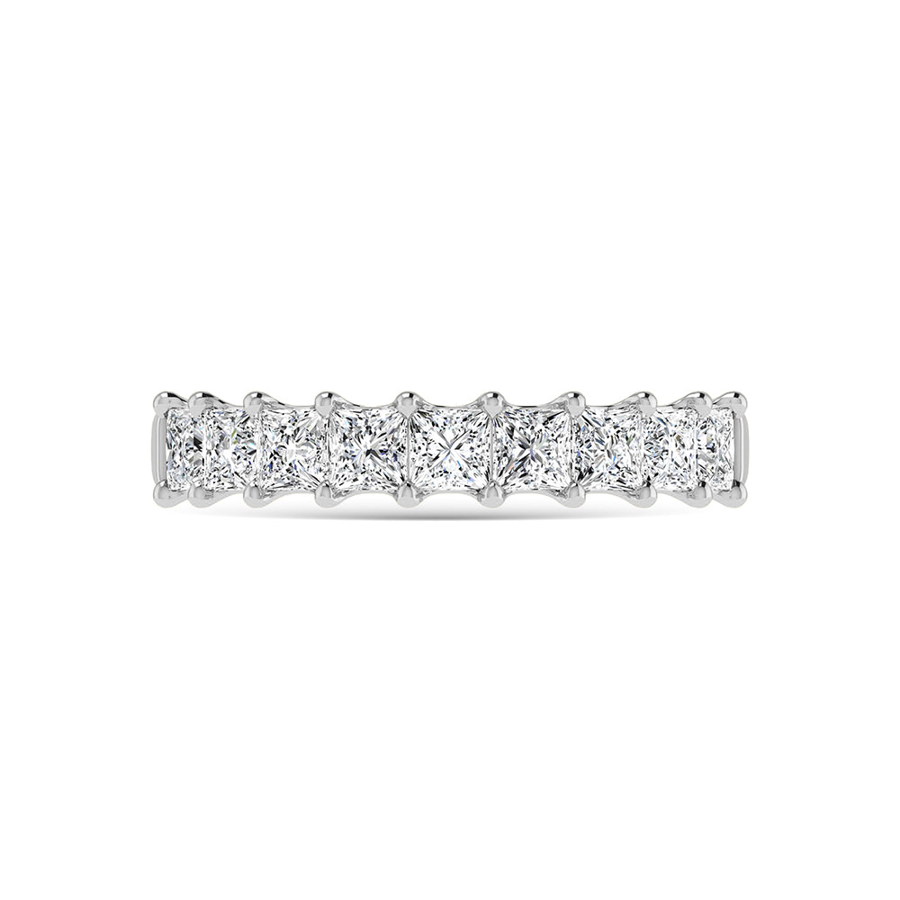 950 Platiunum  3 3/4 Ct.Tw. Princess Shape Lab Grown Diamond Half Way Eternity Band