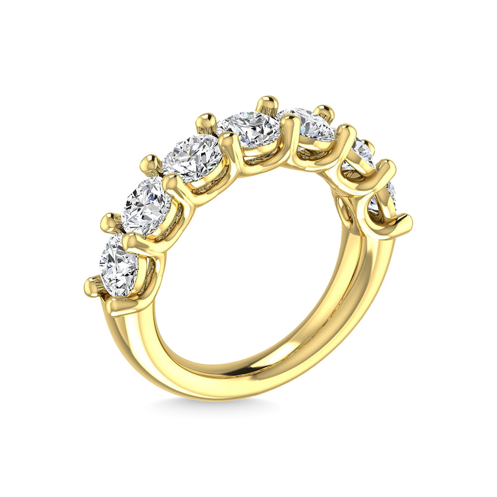 18K Yellow Gold 1 1/10 Ct.Tw. Round Shape Lab Grown Diamond Wedding Band
