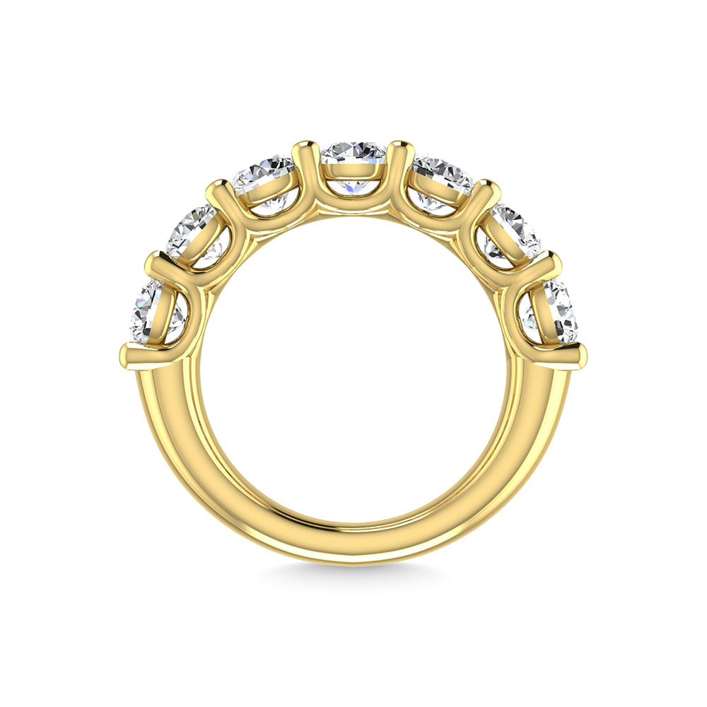 14K Yellow Gold 2 1/3 Ct.Tw. Round Shape Lab Grown Diamond Wedding Band