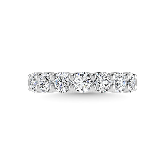 14K White Gold Lab Grown Diamond 2 1/3 Ct.Tw. Round Shape Halfway Wedding Band