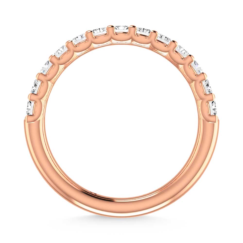 14K Rose Gold  2 1/5 Ct.Tw. Radiant Shape Lab Grown Diamond Half Way Eternity Band