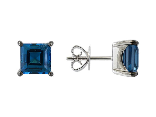 EFFY 925 STERLING SILVER ,LONDON BLUE TOPAZ EARRINGS