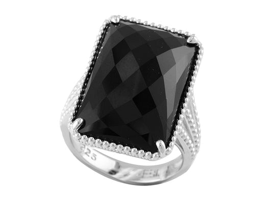 EFFY 925 STERLING SILVER ONYX RING