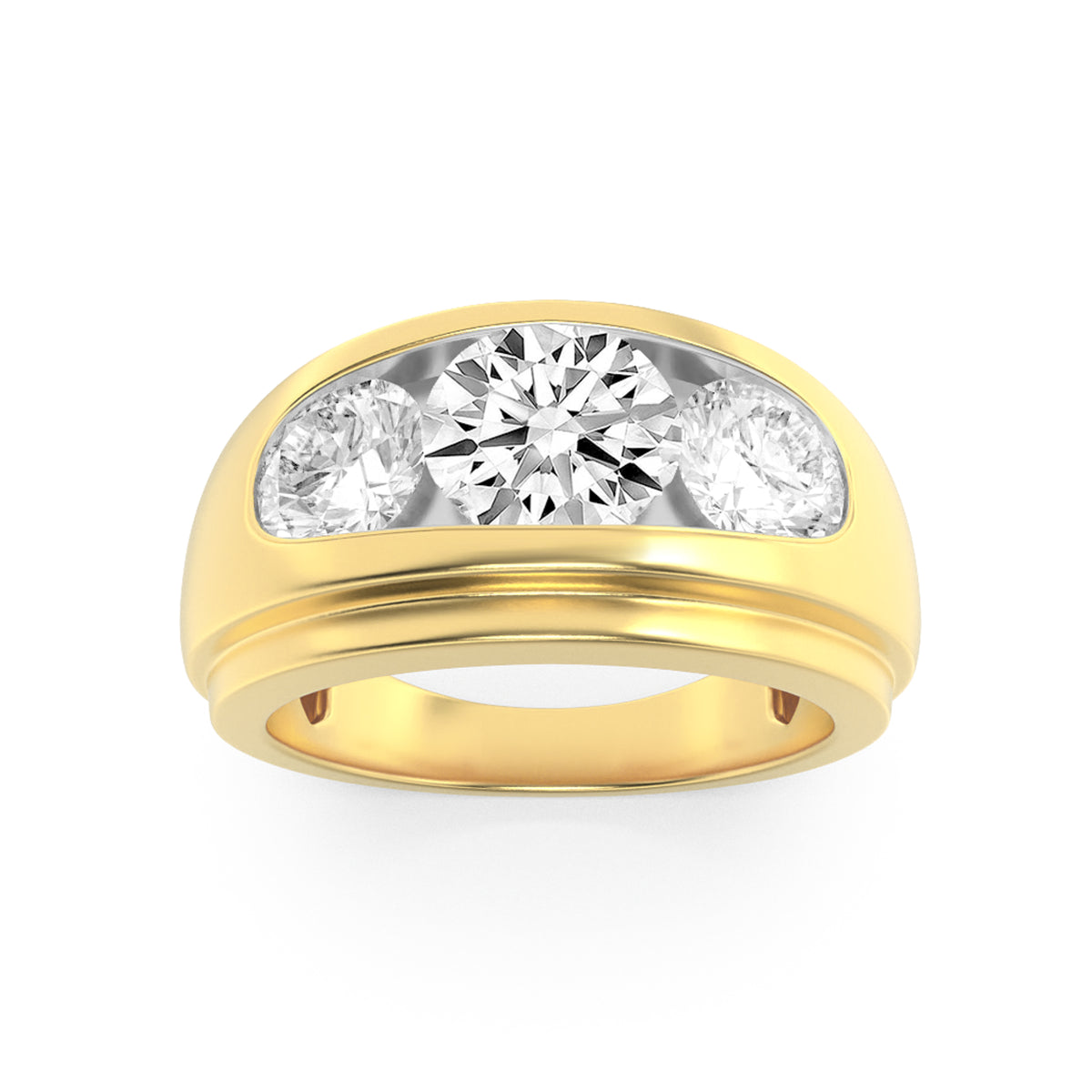 10KYW 3ctw G+VS+ Lab Grown Diamond Ring