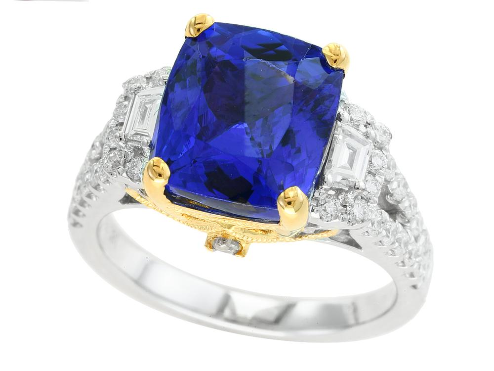 EFFY 18K WHITE and YELLOW GOLD ,TANZANITE RING