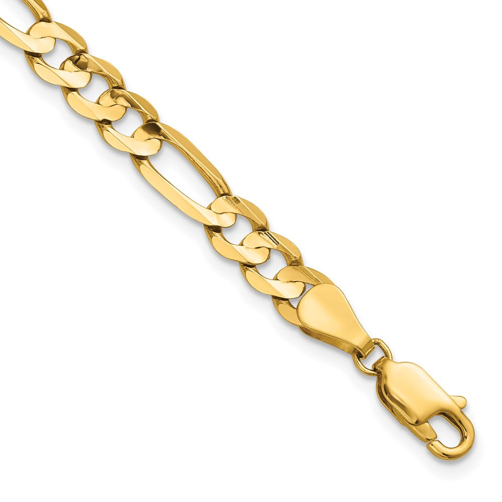 14k 5.5mm Concave Open Figaro Chain