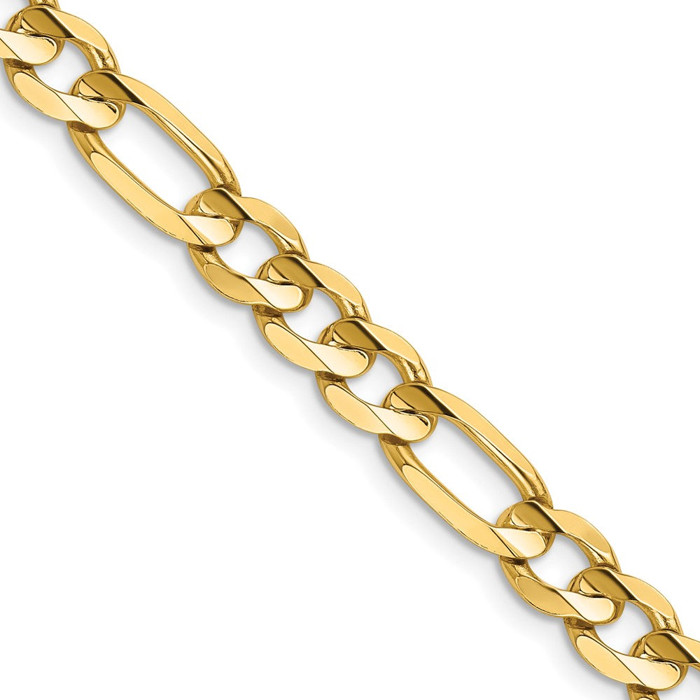 14k 6.75mm Concave Open Figaro Chain