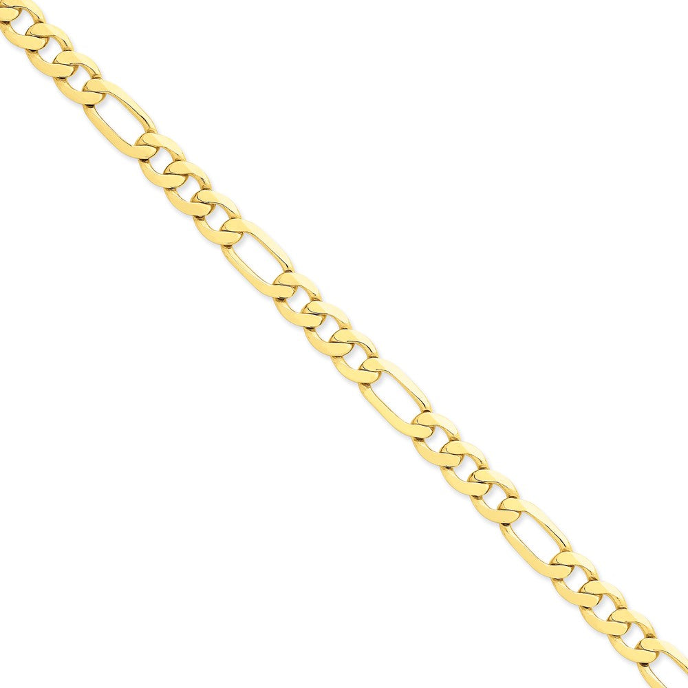 14k 8.75mm Concave Open Figaro Chain