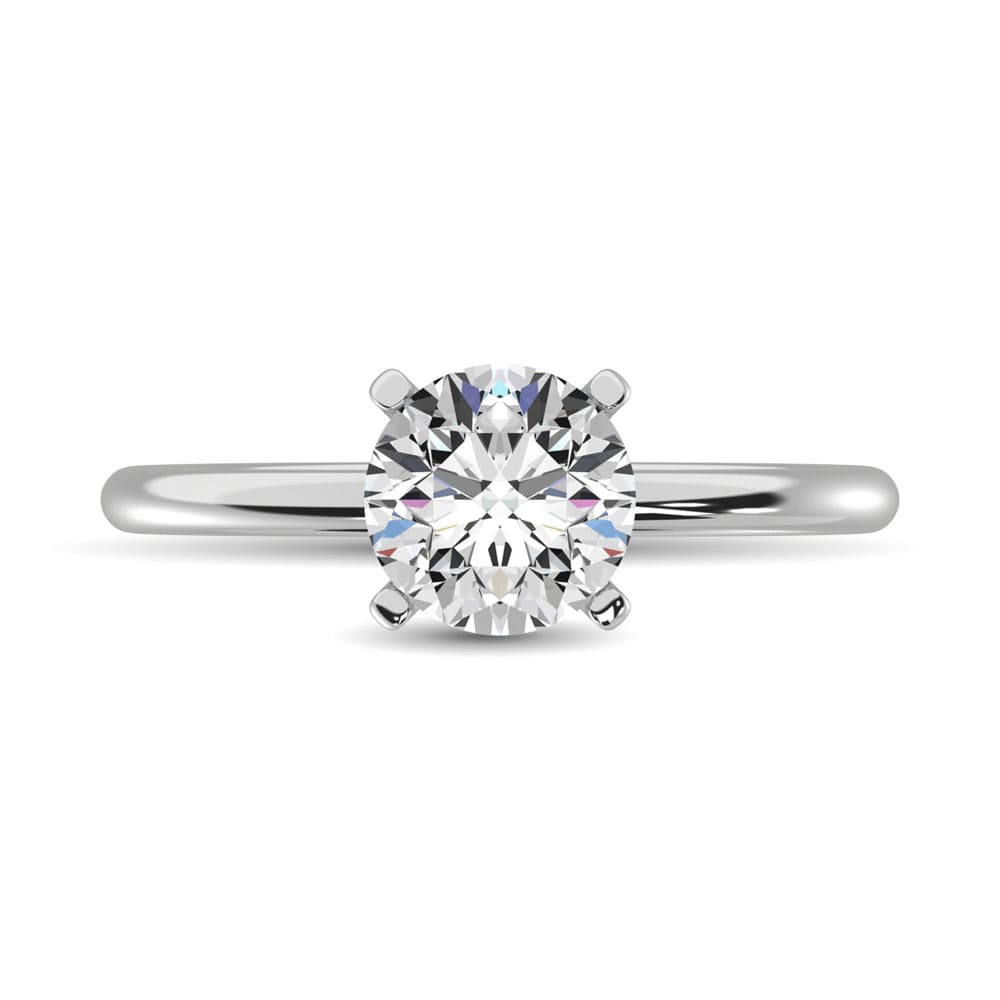 14K White Gold Lab Grown Diamond 3 Ct.Tw. IGI Certified CVD VS1+ G+ Solitaire Ring (Available in 0.50ctw to 7ctw)