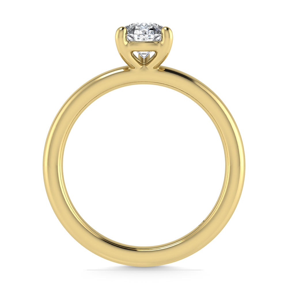 14K Yellow Gold Lab Grown Diamond 1 Ct.Tw. IGI Certified Pear Shape Solitaire (Available from 1CT to 7CT)