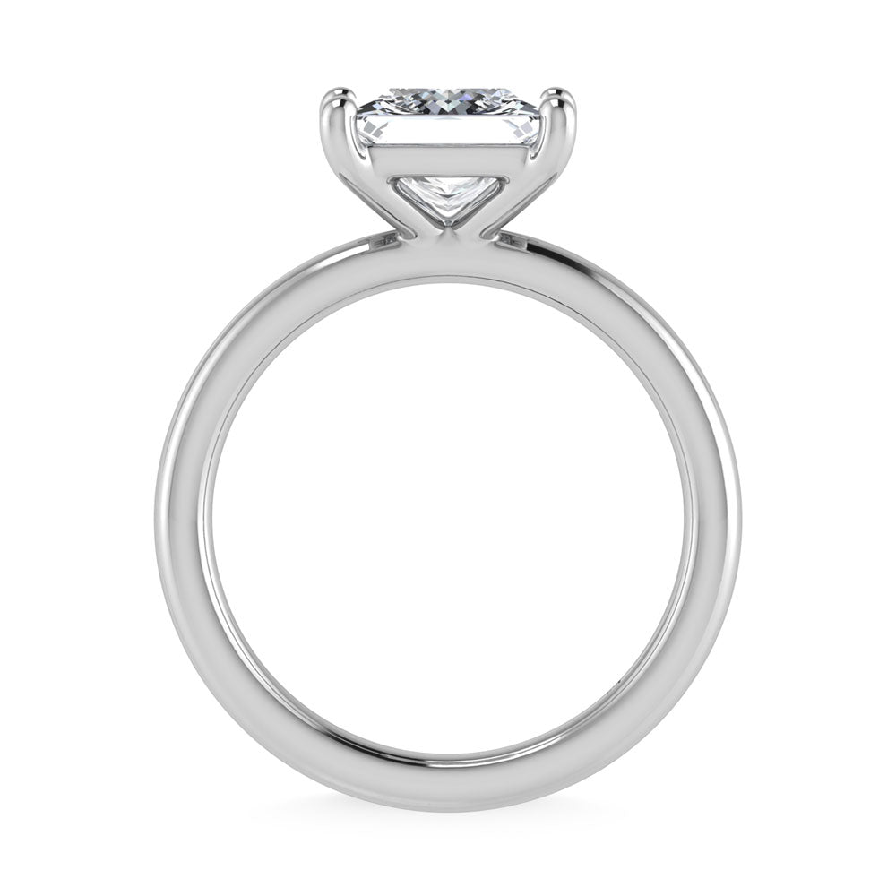 14K White Gold Lab Grown Diamond 2 Ct.Tw. IGI Certified Princess Shape Solitaire (Available from 1CT to 7CT)