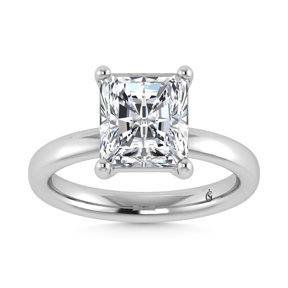 14K White Gold Lab Grown Diamond 1 Ct.Tw. IGI Certified Radiant Shape Solitaire (Available from 1CT to 7CT)