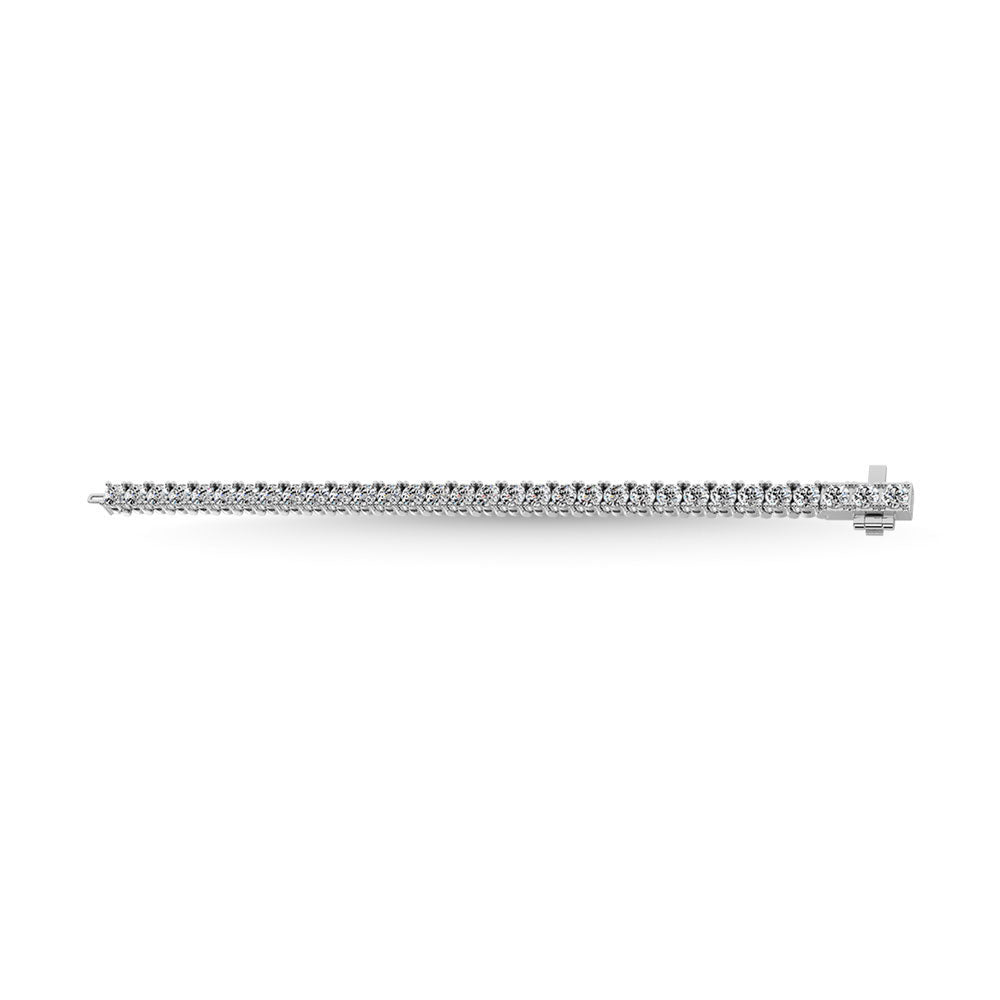 14K White Gold Lab Grown Diamond 2 Ct.Tw. Illusion Tennis Bracelet (5CT Look)