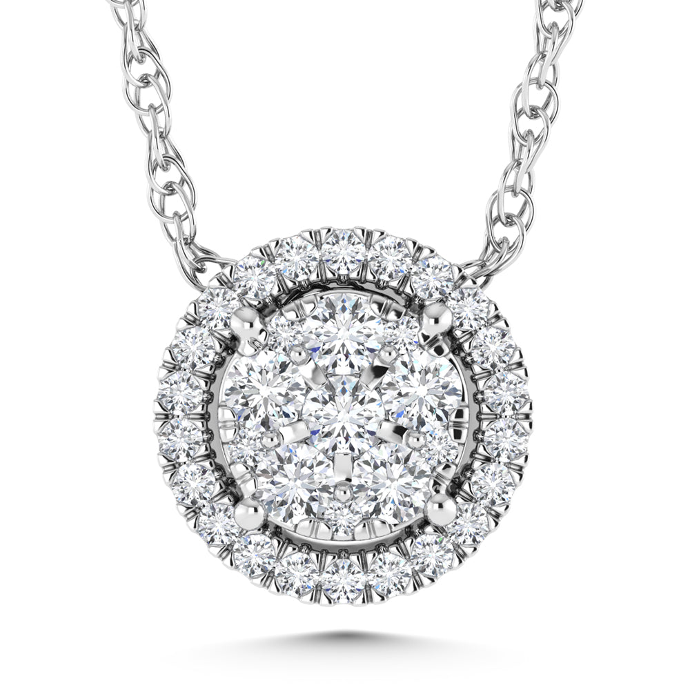 14K White Gold Lab Grown Diamond 1/3 Ct.Tw. Fashion Pendant
