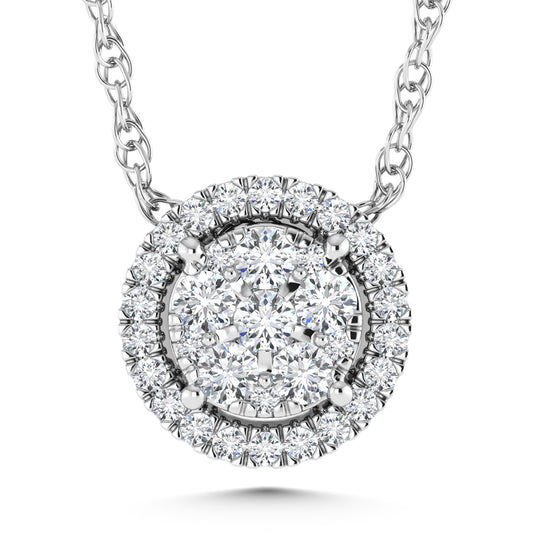14K White Gold Lab Grown Diamond 1/3 Ct.Tw. Fashion Pendant