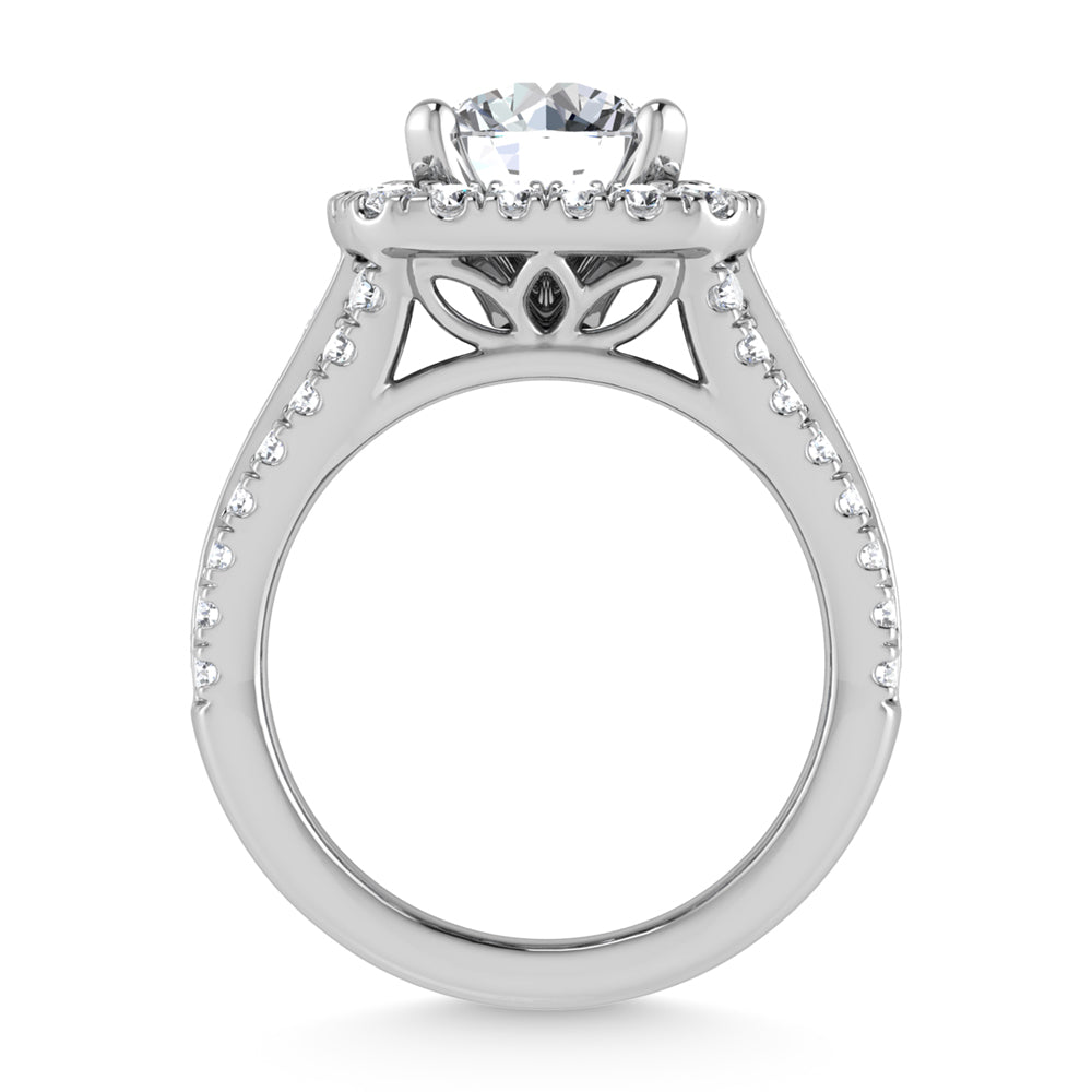 14K White Gold Lab Grown Diamond 5 1/2 ct.tw. Round Shape Engagement Ring