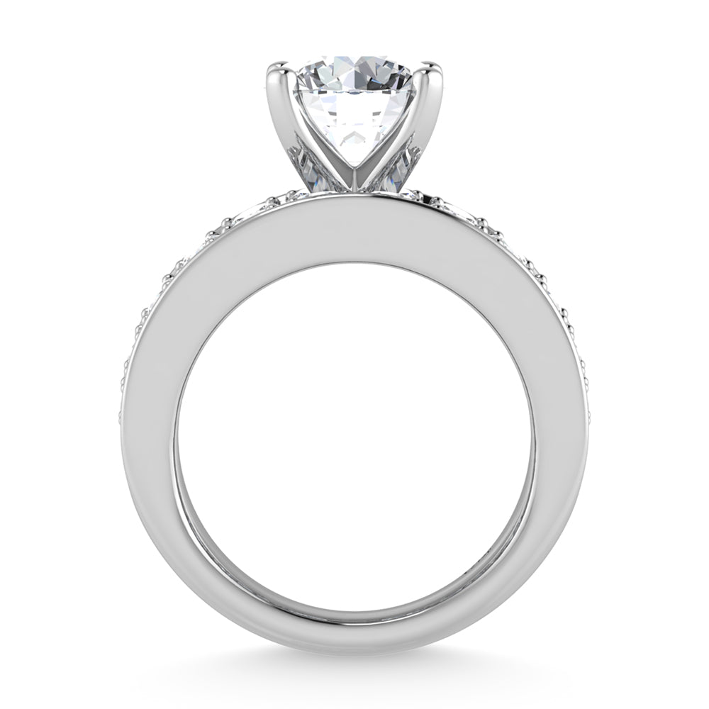 14K White Gold Lab Grown Diamond 5 7/8 ct.tw. Round Shape Engagement Ring