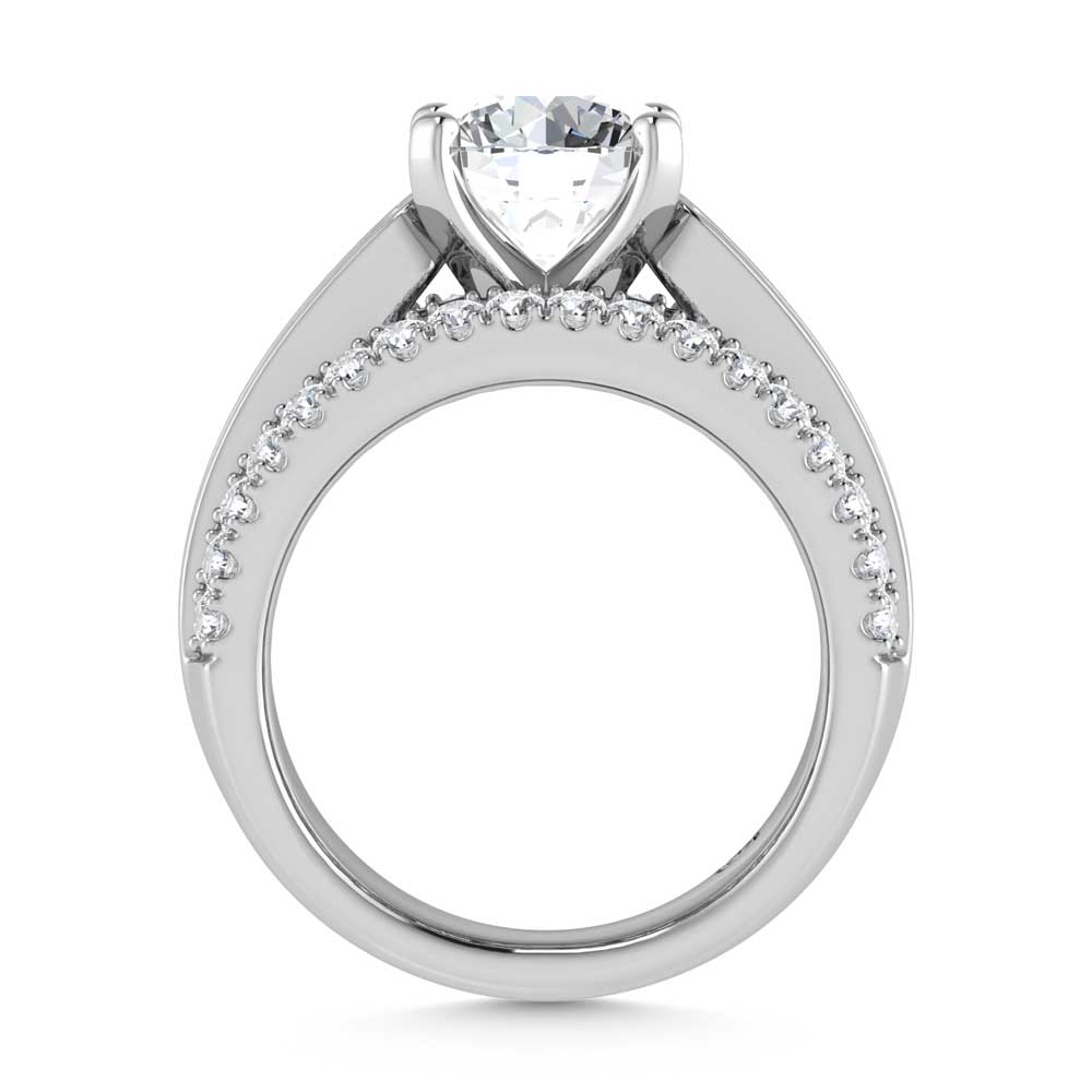 14K White Gold Lab Grown Diamond 5 1/8 Ct.Tw. Emerald Shape Engagement Ring