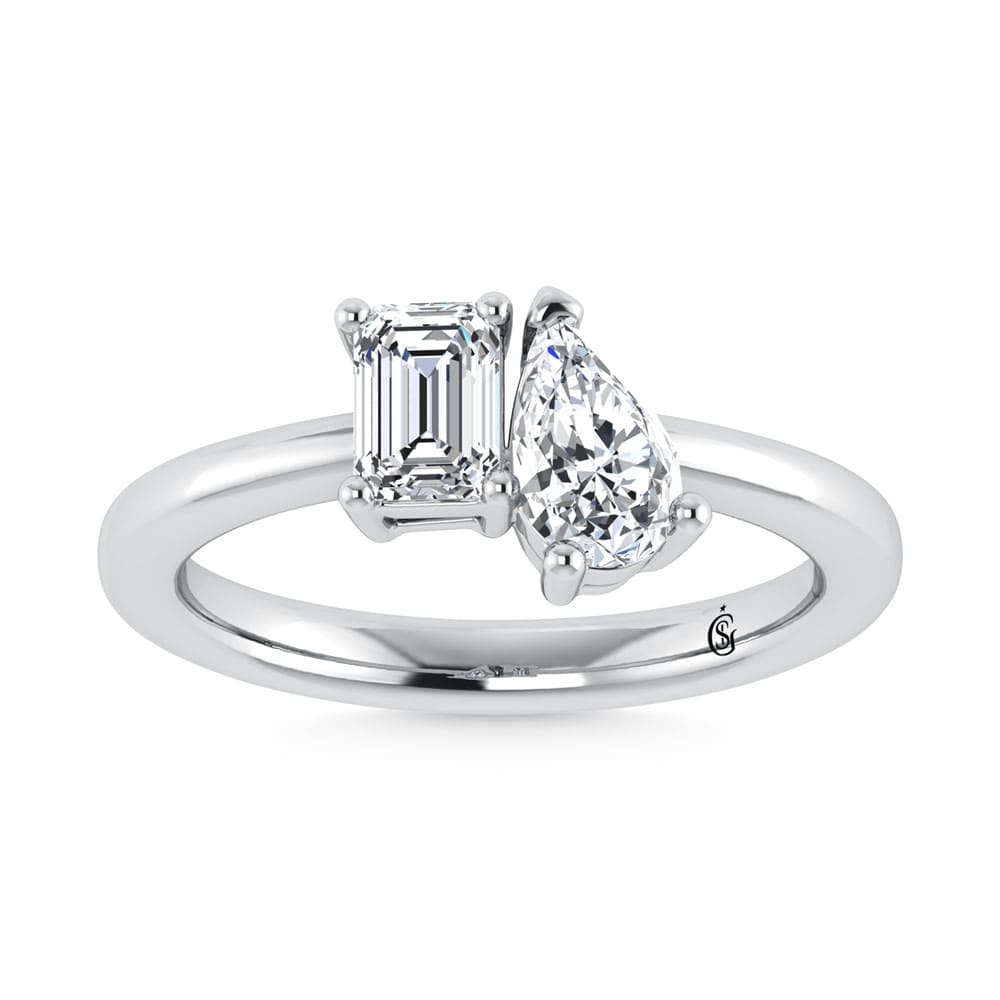 10K White Gold Lab Grown Diamond 1 Ct.Tw. Fashion Ring