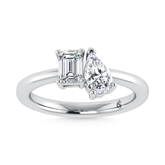 10K White Gold Lab Grown Diamond 1 Ct.Tw. Fashion Ring