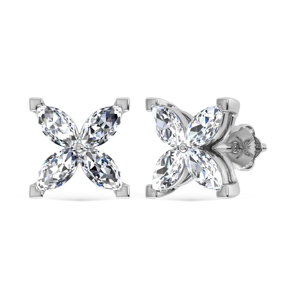 10K White Gold Lab Grown Diamond 1 5/8 Ct.Tw. Fashion Earrings