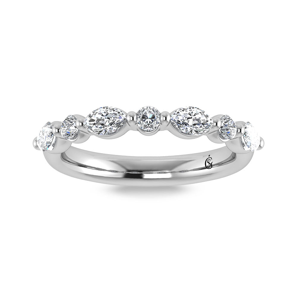 14K White Gold Lab Grown Diamond 1/2 ct.tw. IGI Certified Wedding Band